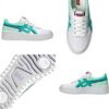 ASICS Damen Sneaker Retro-Design erhöhte Plattform White