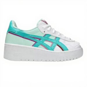 ASICS Damen Sneaker Retro-Design erhöhte Plattform White