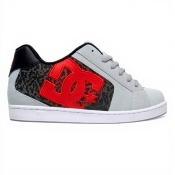 DC Shoes Herren Skateboardschuhe Grau Rot Weiß Net Se