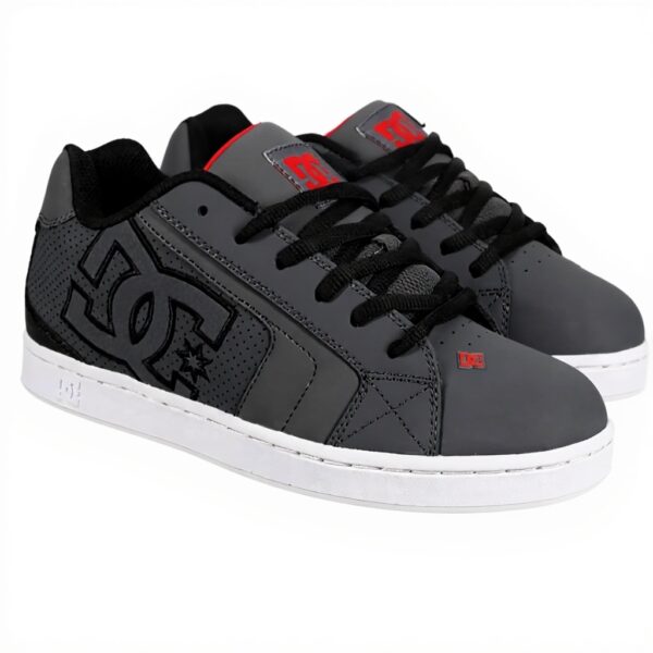 DC Skate Schuhe Herren Grau Schwarz Rot Nubuk Leder