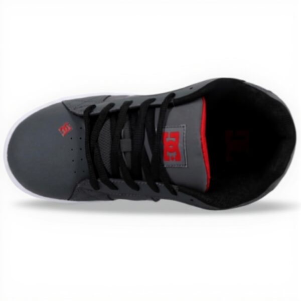 DC Skate Schuhe Herren Grau Schwarz Rot Nubuk Leder