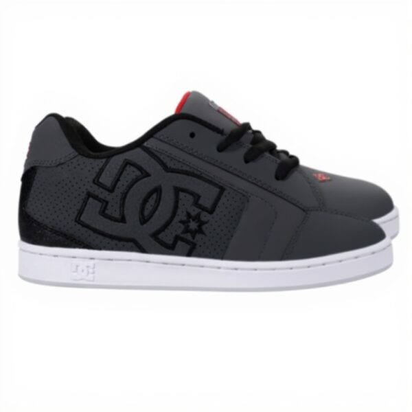 DC Skate Schuhe Herren Grau Schwarz Rot Nubuk Leder