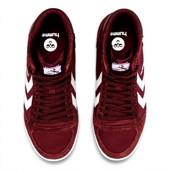 hummel Slimmer Stadil HIGH Sneaker Herren Rot Wildleder