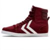 hummel Slimmer Stadil HIGH Sneaker Herren Rot Wildleder